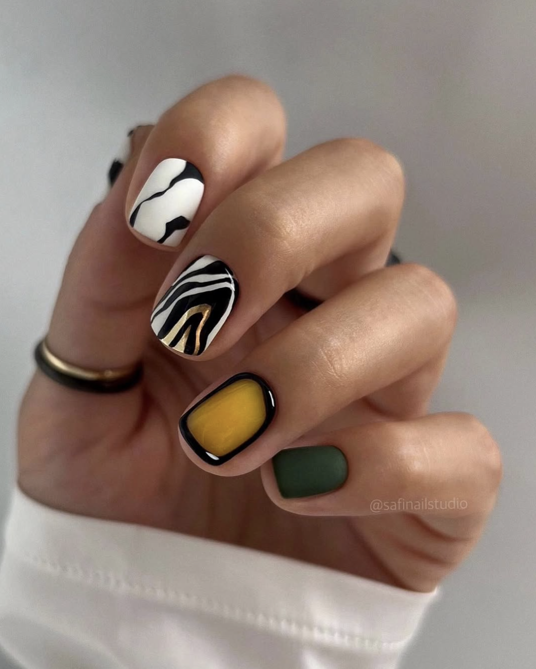 Glossy And Matte Visual Idea Glossy And Matte Visual Idea — Short Nail Designs