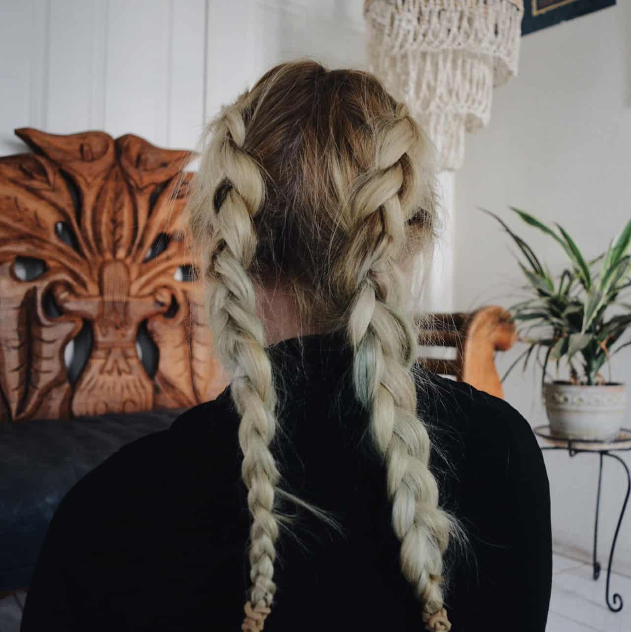 Thick Blonde Braided Pigtails — Aesthetic Winter Hairstyles