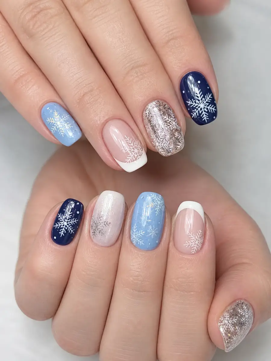 Both Hands Close-Up Visual Idea Both Hands Close-Up Visual Idea — Classy Winter Nails