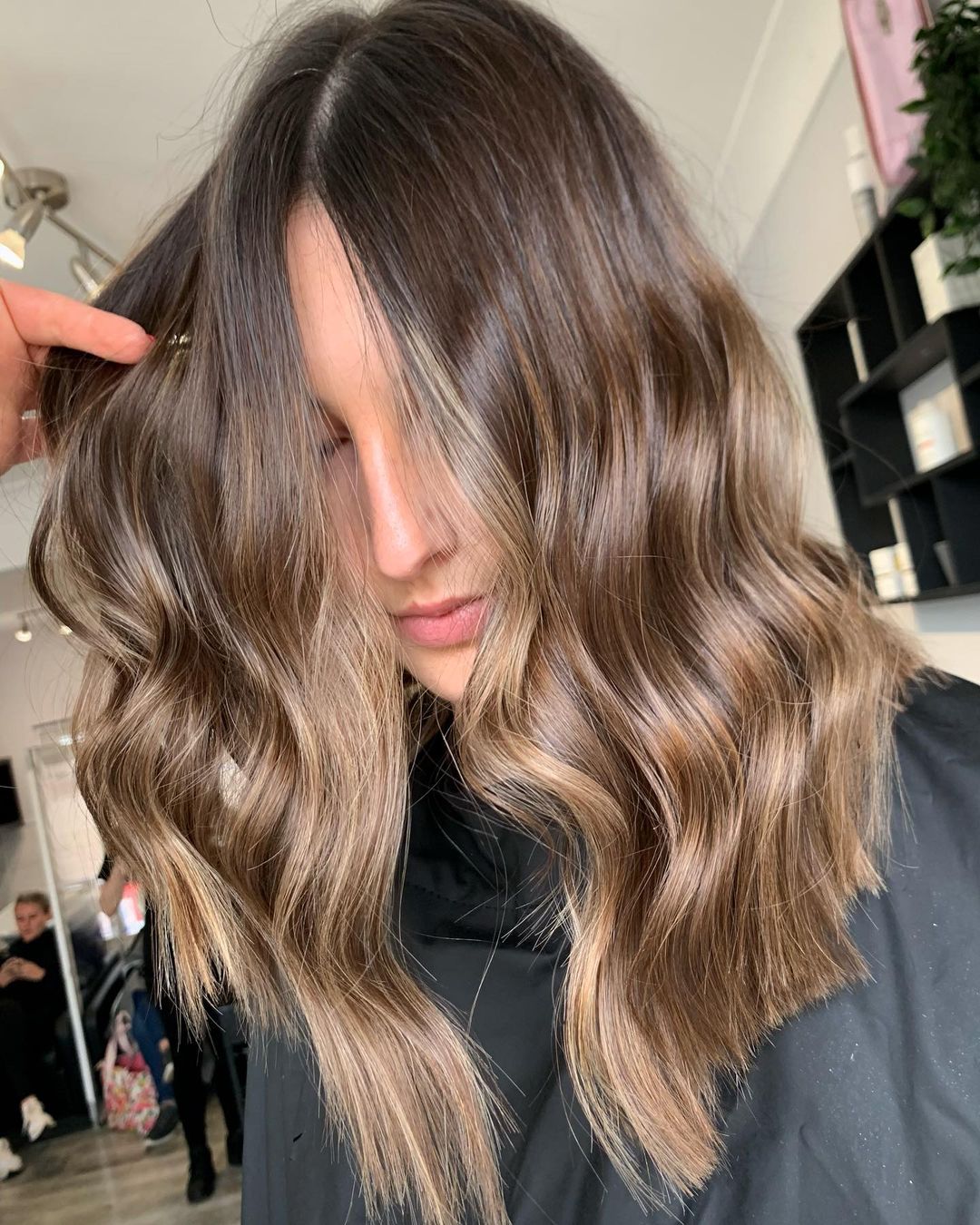 Dark Brown With Warm Blonde and Copper Dark Brown With Warm Blonde and Copper — Reverse Balayage