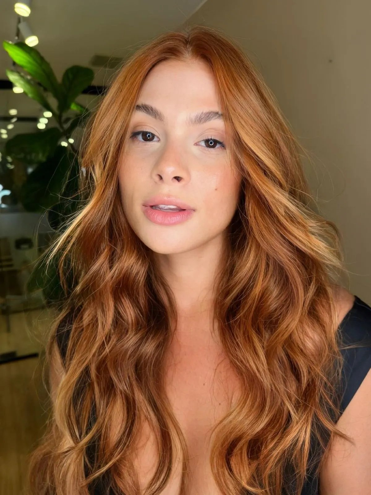 No Bangs Visual Idea — Winter Hair Colors for Redheads