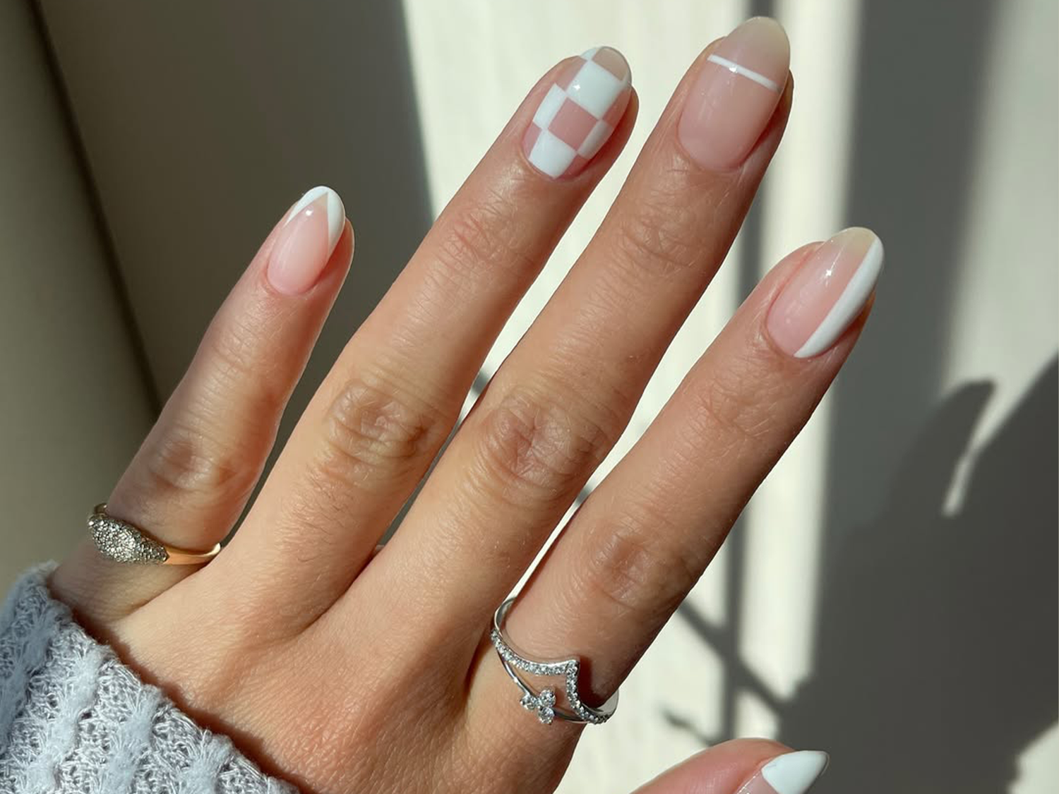 Short Square White Checkered French Short Square White Checkered French — January Nails