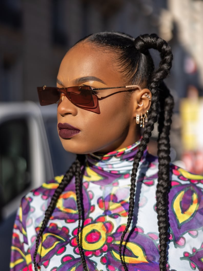 Dark Brown with Ash Blonde Highlights — Dark Brown Hair Styled In A Blowout — Winter Hair Colors for Black Women