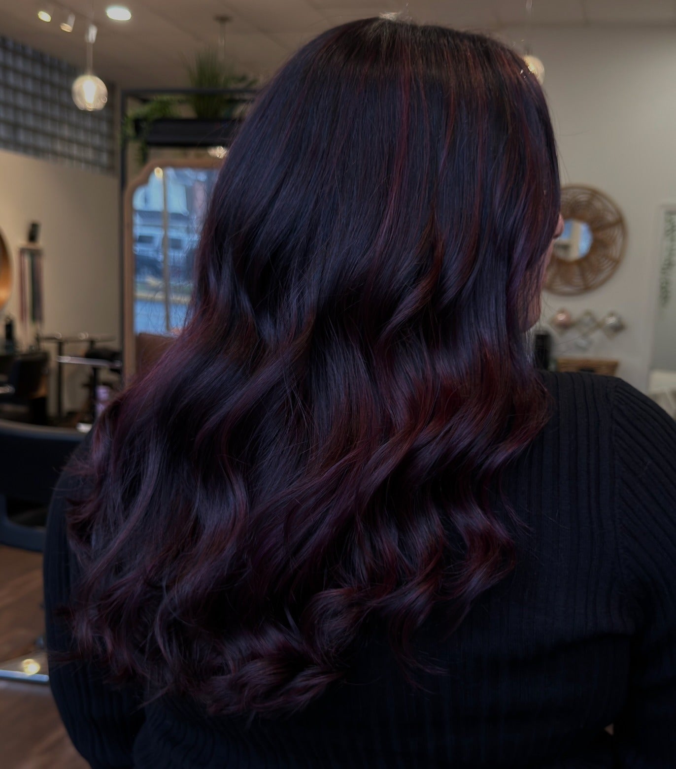 Dark Burgundy With Subtle Red Dark Burgundy With Subtle Red — Burgundy Hair Color