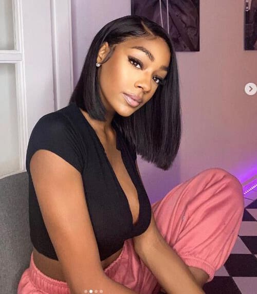 Sharp Blunt Chin Bob — Winter Haircuts for Black Women