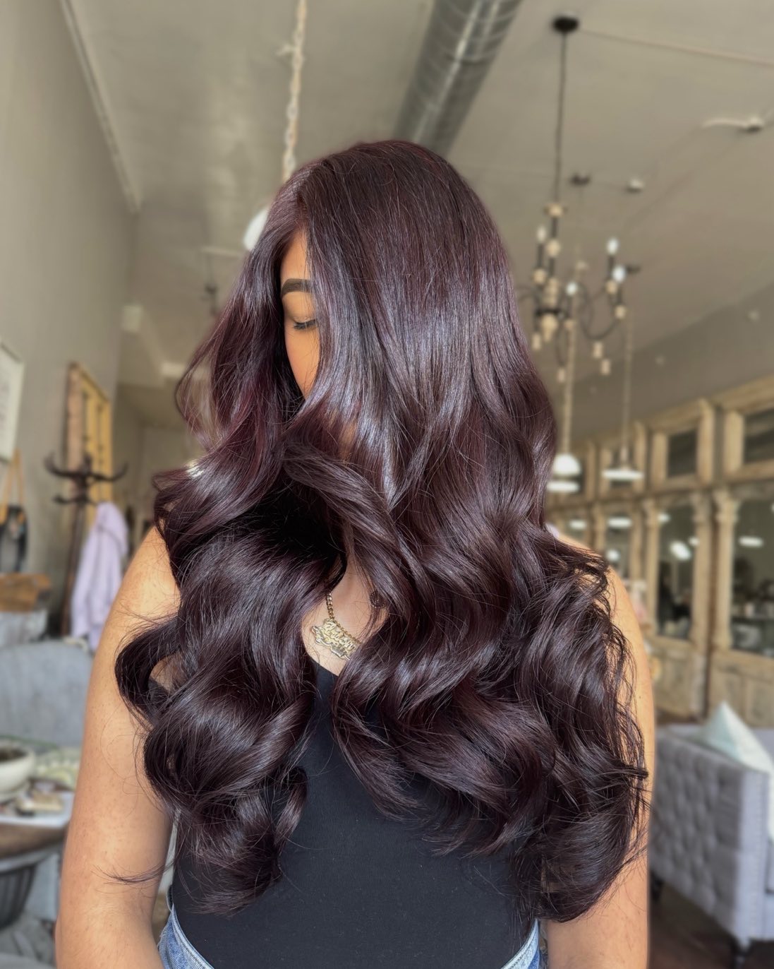 Rich Deep Cherry Red With Cola Undertone — Cherry Cola Hair Color