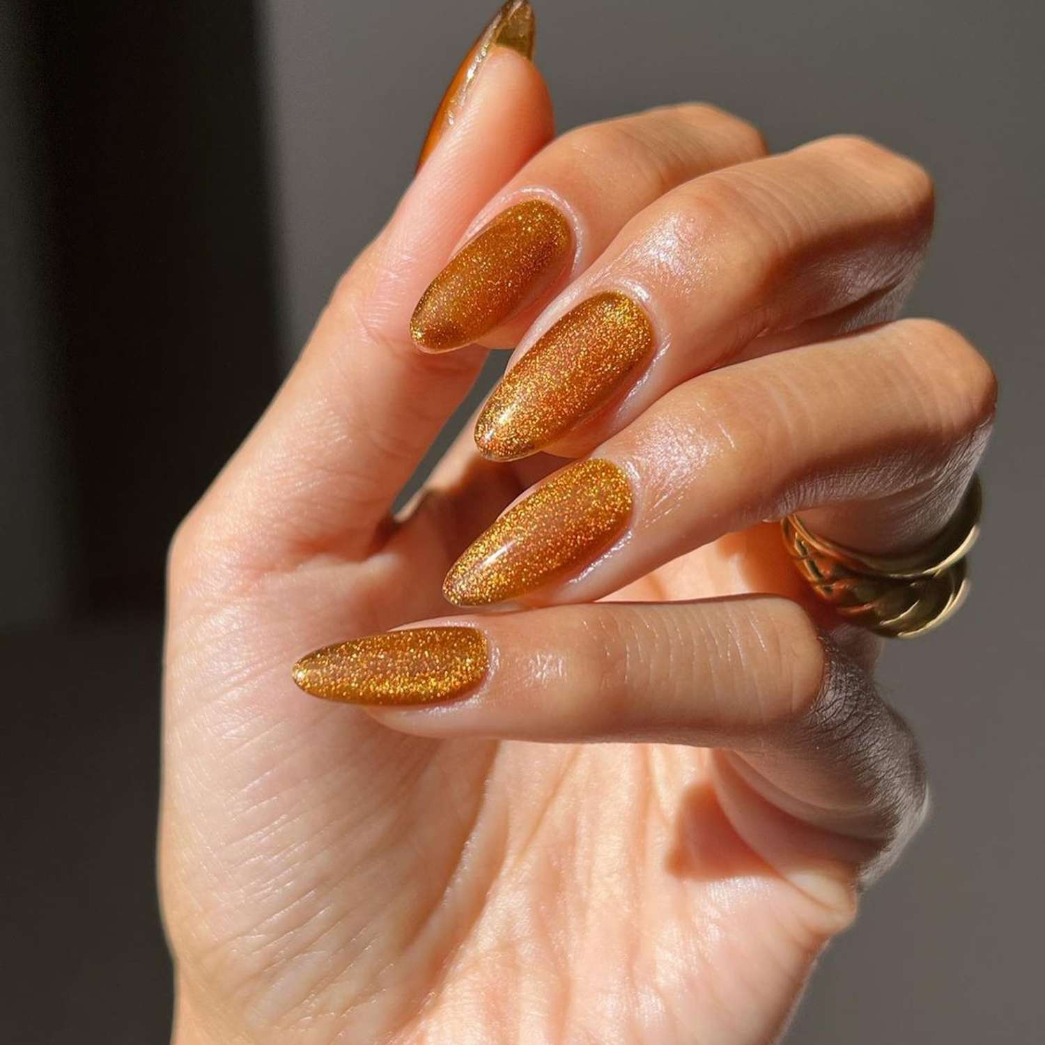 Burgundy Matte Gradient Gold Foil Nails Burgundy Matte Gradient Gold Foil Nails — Velvet Nails