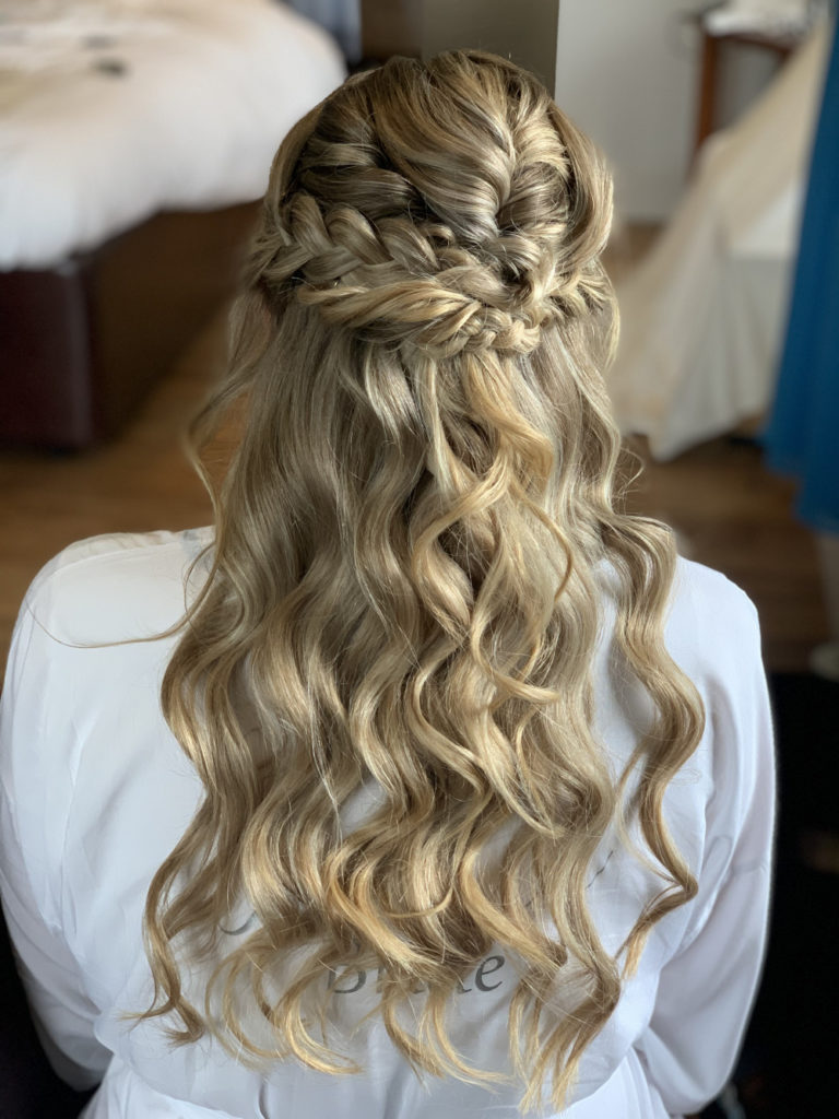 Light Blonde Intricate Braided Sections — Winter Half Up Half Down Hairstyles