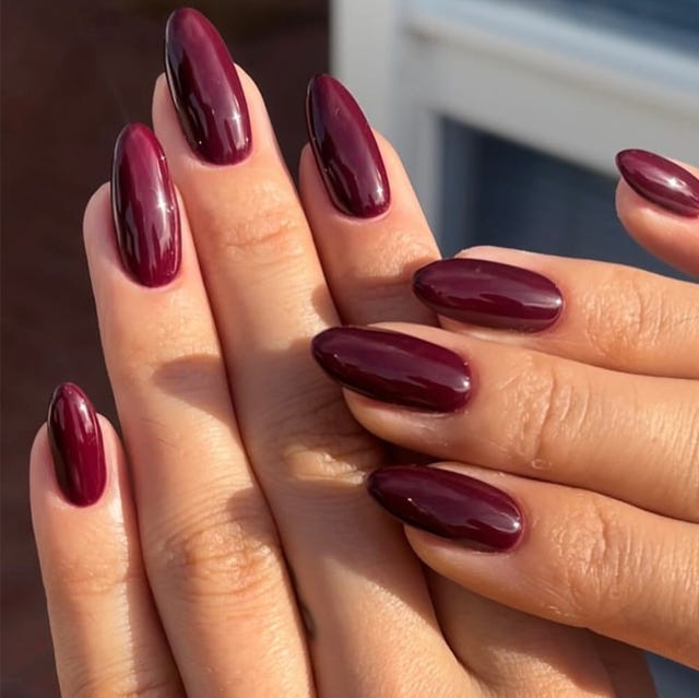Rich Deep Wine Red Glossy Nails Rich Deep Wine Red Glossy Nails — Fall to Winter Nails