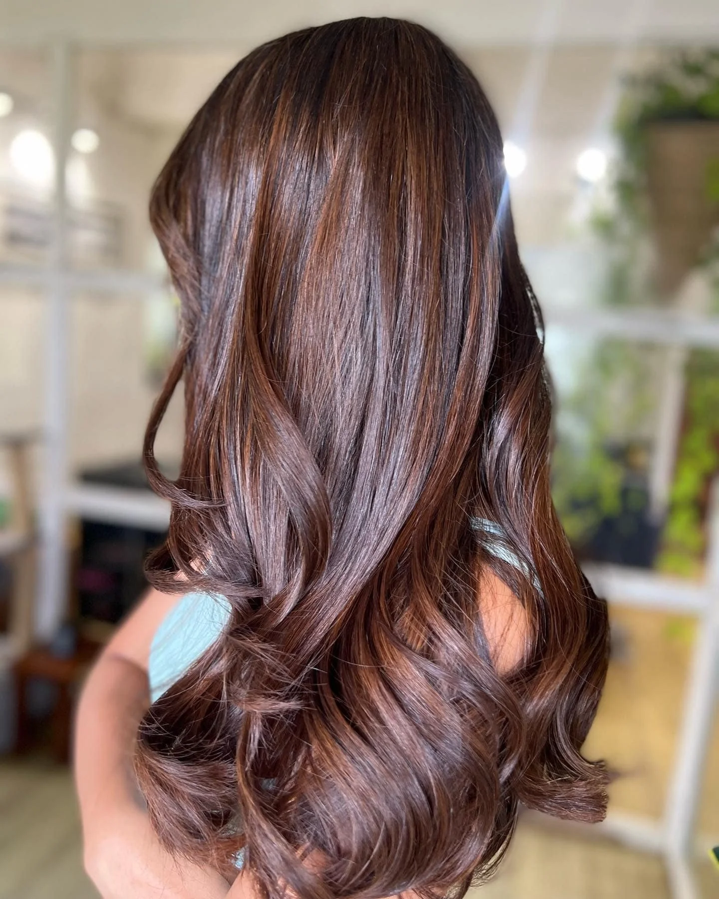 Loose Waves Mid-Back Dark With Ash Silver Balayage Loose Waves Mid-Back Dark With Ash Silver Balayage — Winter Balayage
