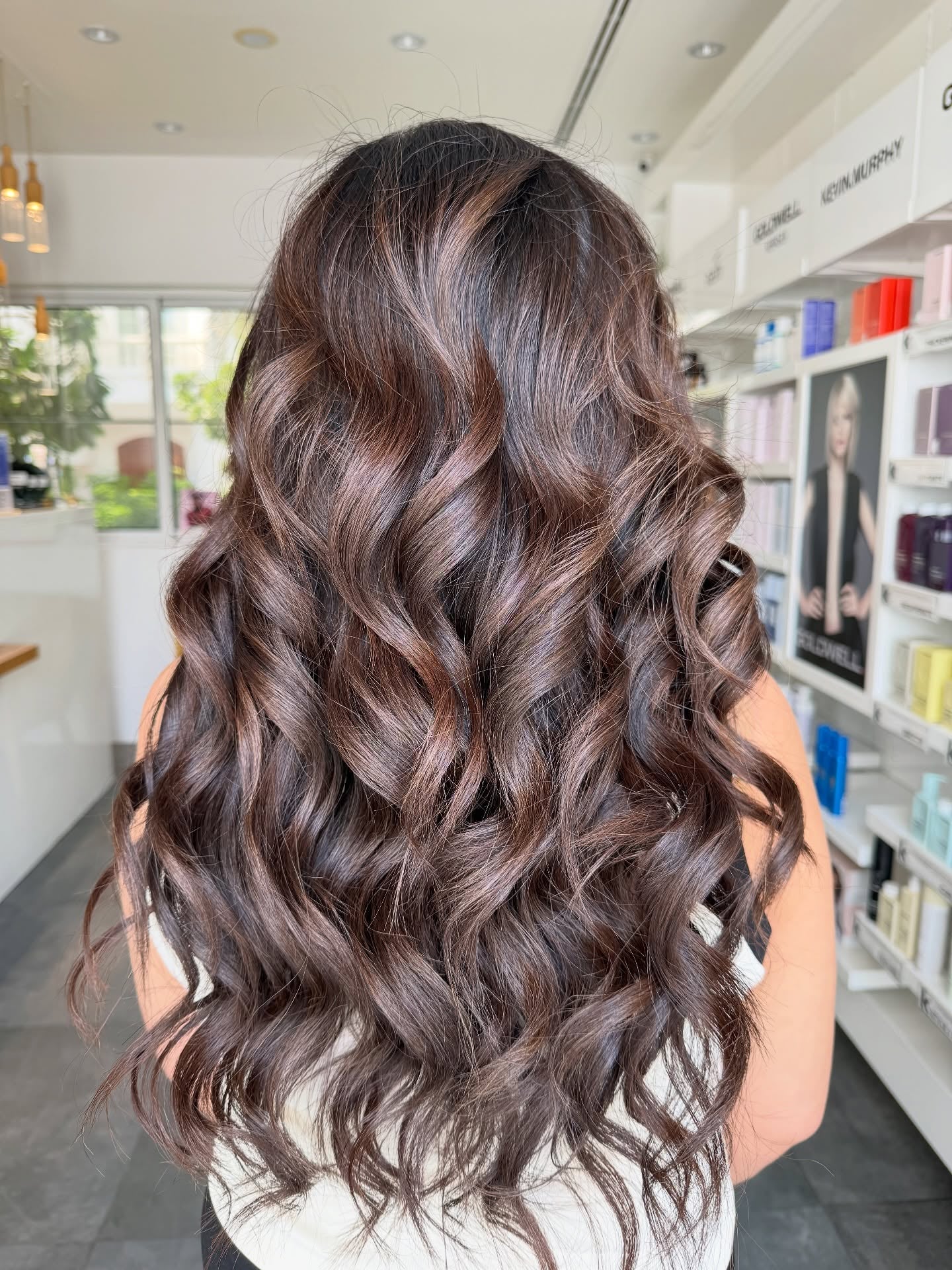 Voluminous Loose Waves Back View — Winter Hairstyles for Plus Size Women