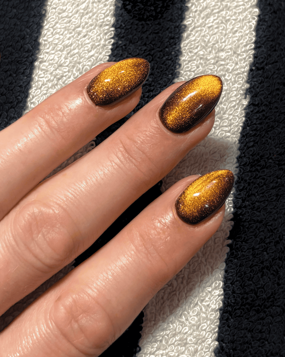 Brown Yellow Shimmer Cat Eye Brown Yellow Shimmer Cat Eye — Velvet Nails