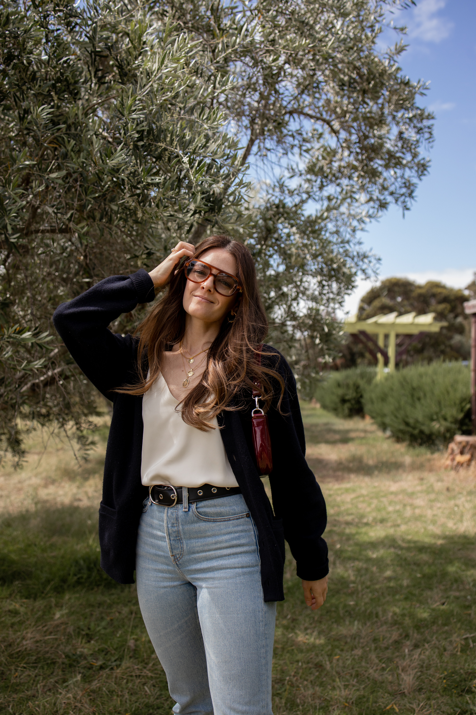 Relaxed Silhouette: Oversized Navy Cardigan with Jeans Relaxed Silhouette: Oversized Navy Cardigan with Jeans — Cardigan Outfits