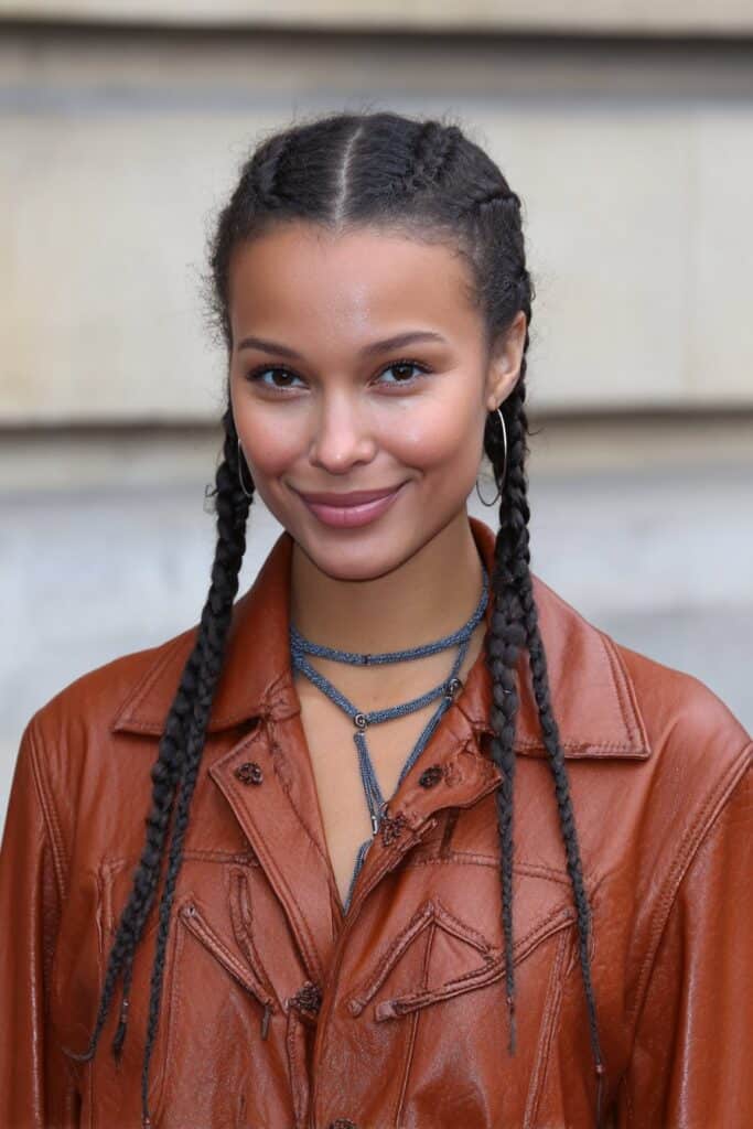 Classic Two-Braid Black Style Classic Two-Braid Black Style — Winter Knotless Braids