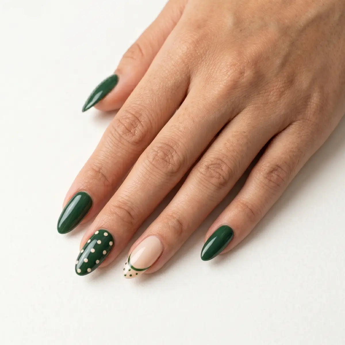 Fall Visual Idea Fall Visual Idea — Emerald Green Nails