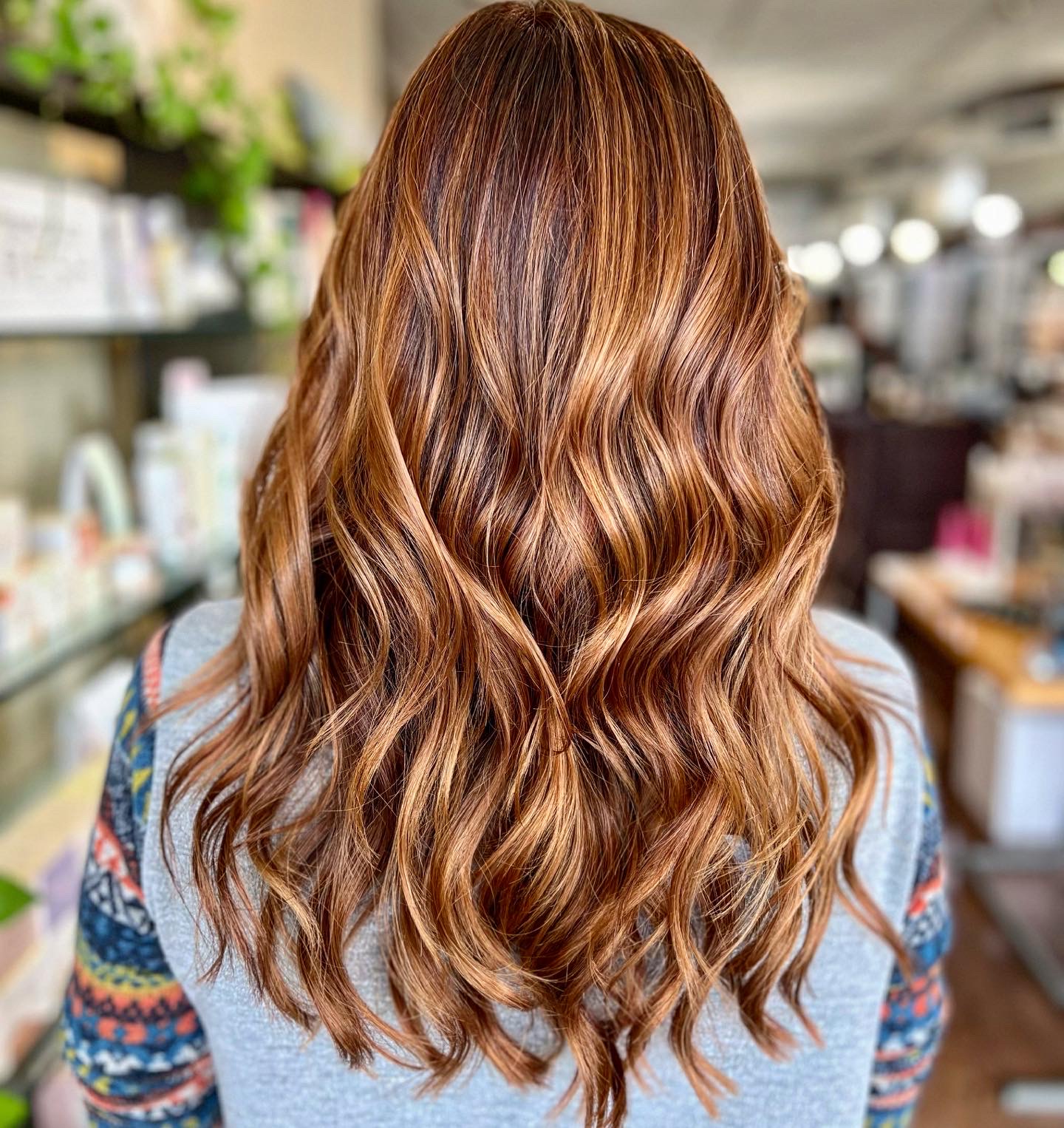 Warm Auburn With Golden Highlights Visual Idea — Winter Hair Colors for Redheads