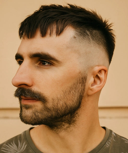 Textured Piecey Crop With Blunt Bangs — Winter Haircuts for Men