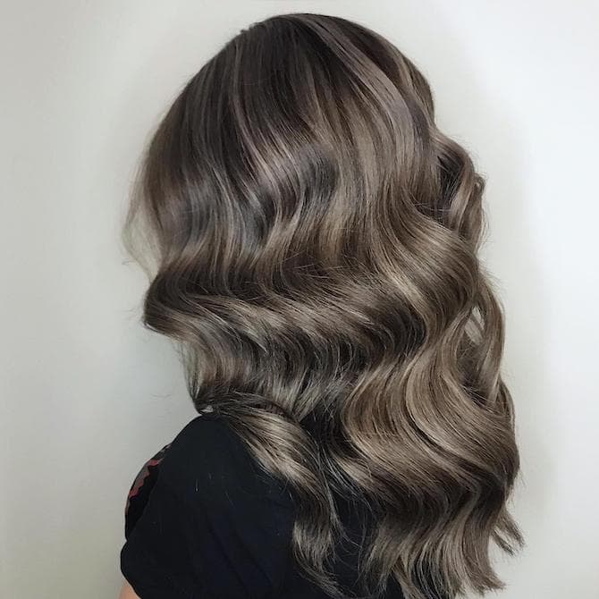 Layered Shoulder Cut With Waves — Winter Hairstyles for Gray Hair