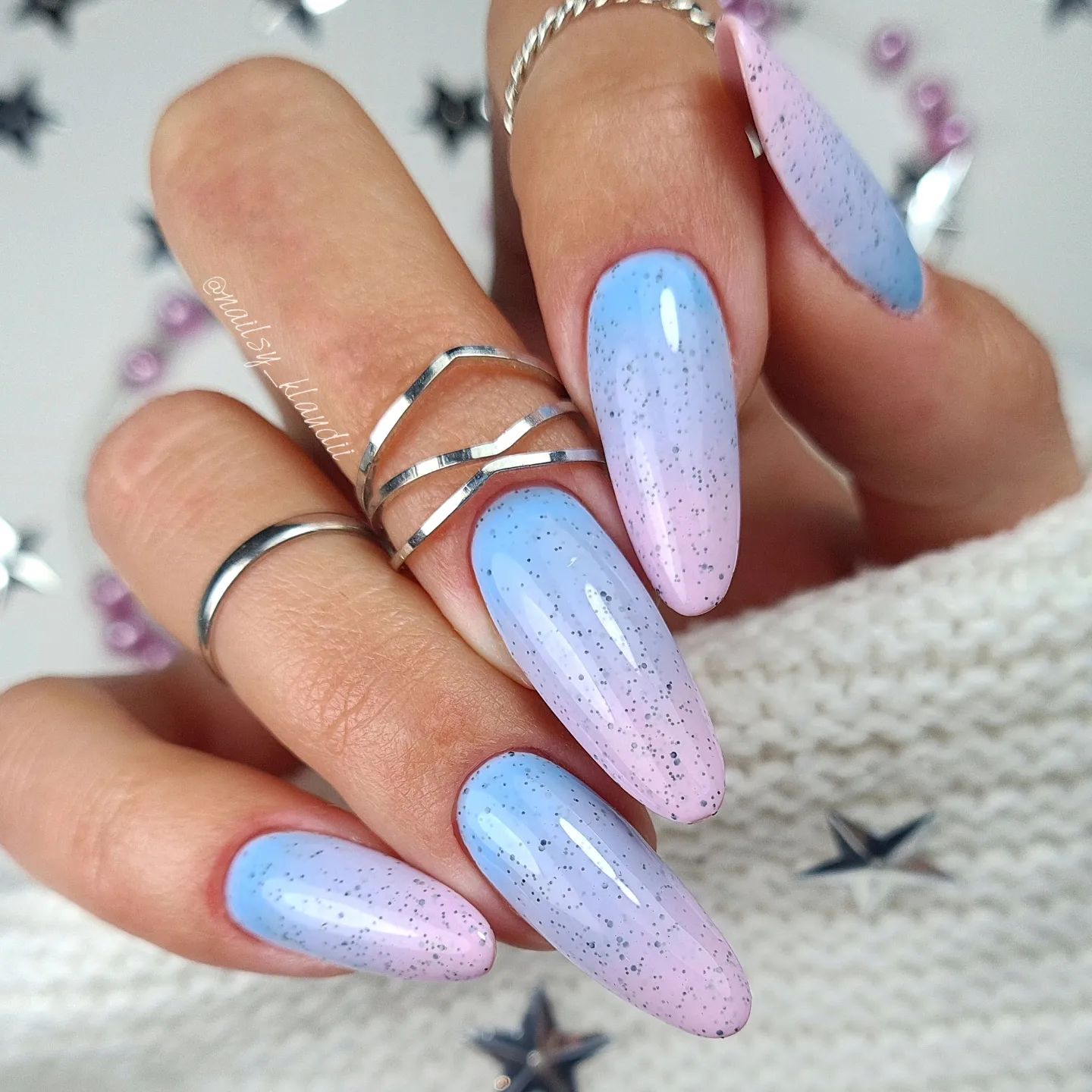 Short Square Sheer Pink with Flower Decals — Winter to Spring Transition Nails
