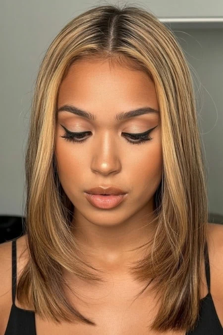 Collarbone Lob With Outward Waves — Aesthetic Winter Hairstyles