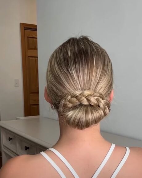 Low Braided Blonde Bun — Winter Wedding Guest Hairstyles