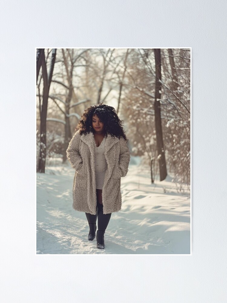 Glamorous Faux Fur Coat Over a Dress for a Winter Evening Shoot — Winter Photoshoot Outfits