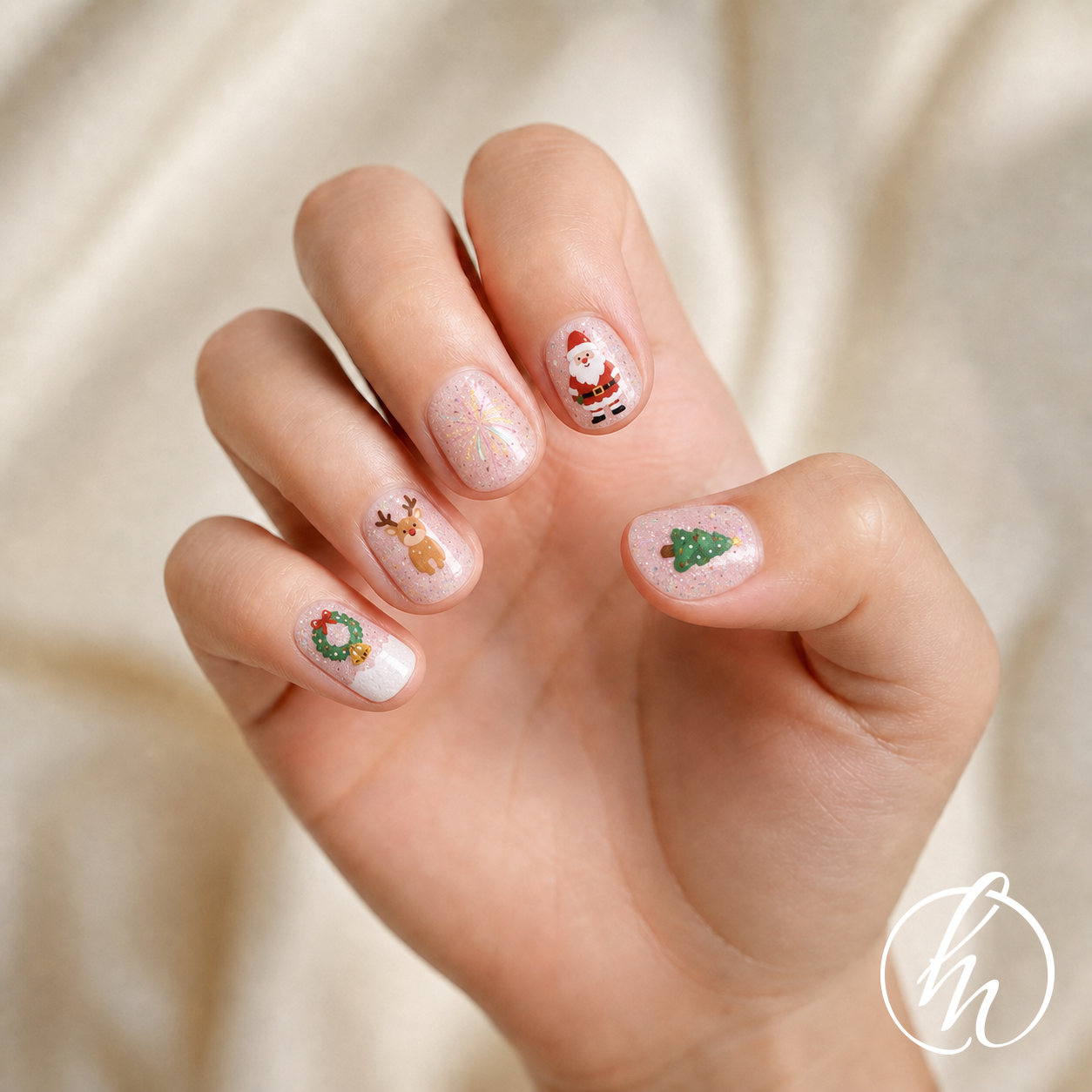 Christmas Wishes Kids Nail Wraps | No UV Lamp | Hello Nails