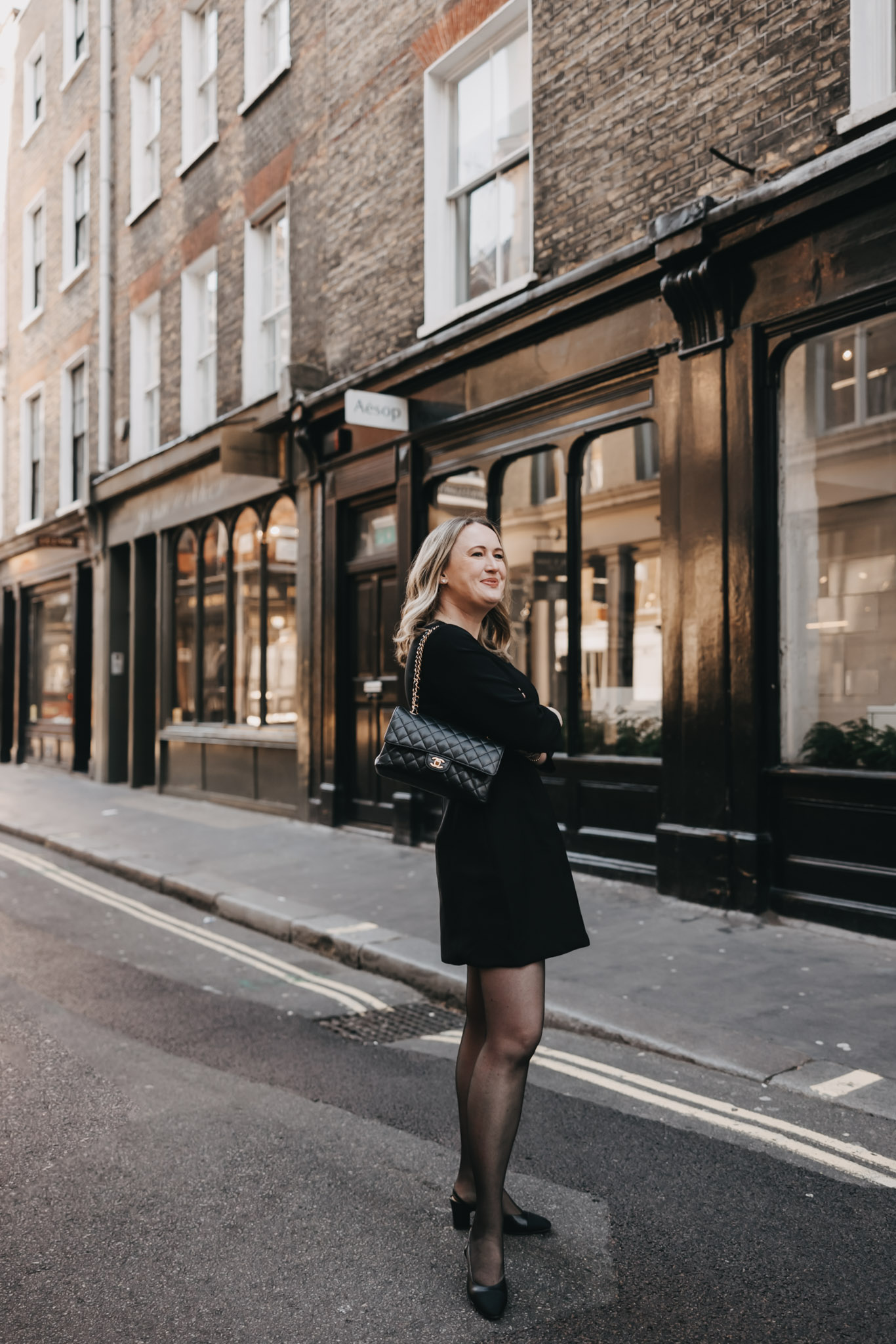 Edgy Black Quilted Mini Dress for Evening Outings Edgy Black Quilted Mini Dress for Evening Outings — London Winter Outfits
