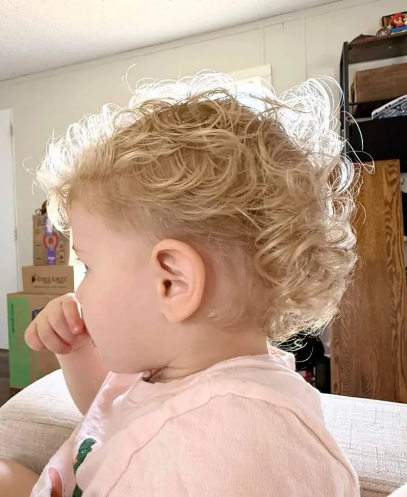 Short Curly Fade With Fringe Short Curly Fade With Fringe — Winter Haircuts for Boys