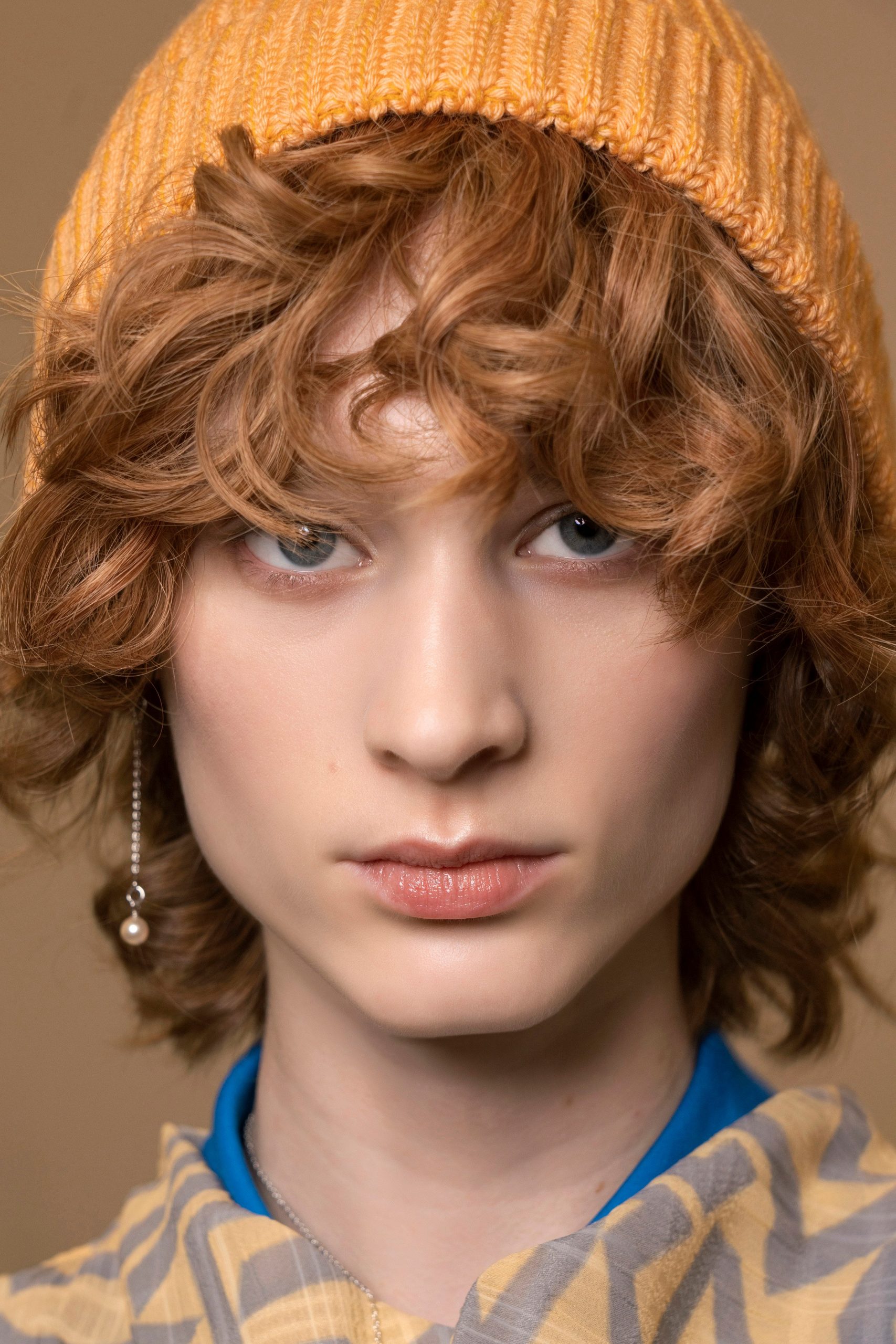 Vibrant Copper Curls With Beanie Vibrant Copper Curls With Beanie — Winter Hairstyles for Curly Hair