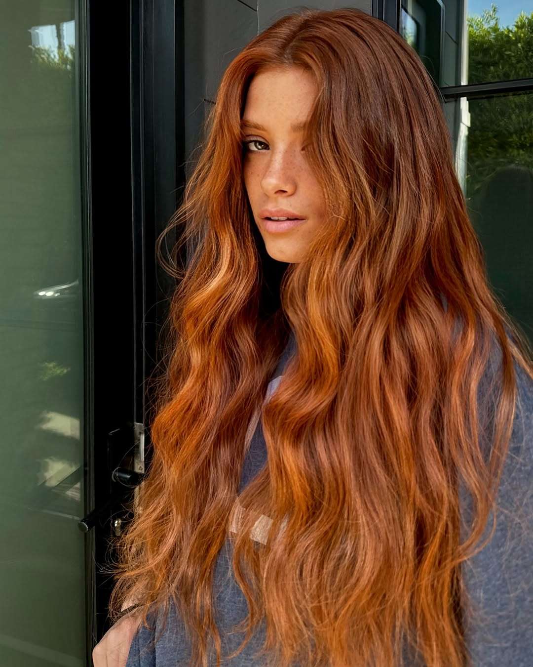 Front View Medium Shot Visual Idea — Winter Hair Colors for Redheads