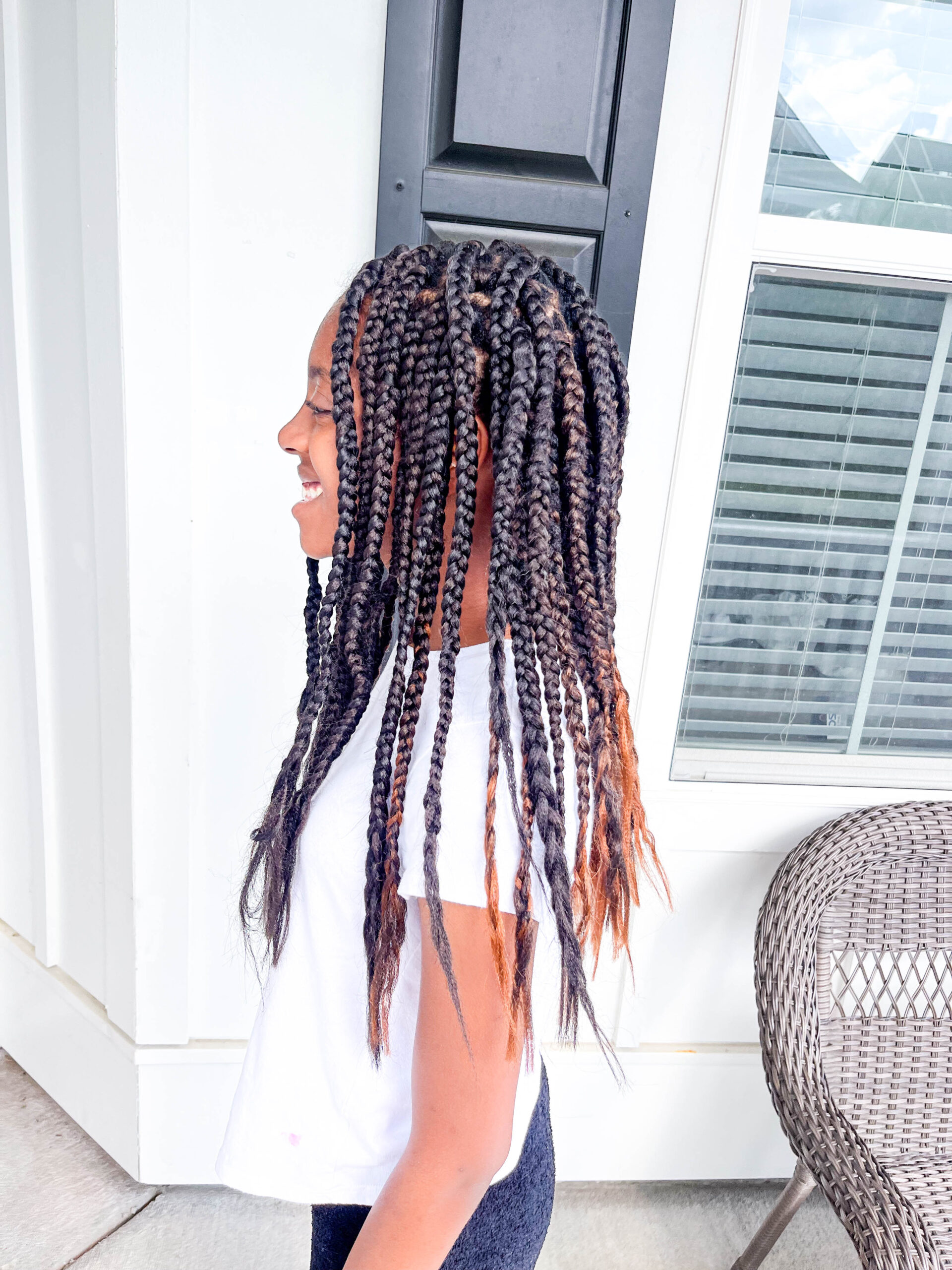 Thick Black Box Braids Side View Thick Black Box Braids Side View — Winter Hairstyles for School