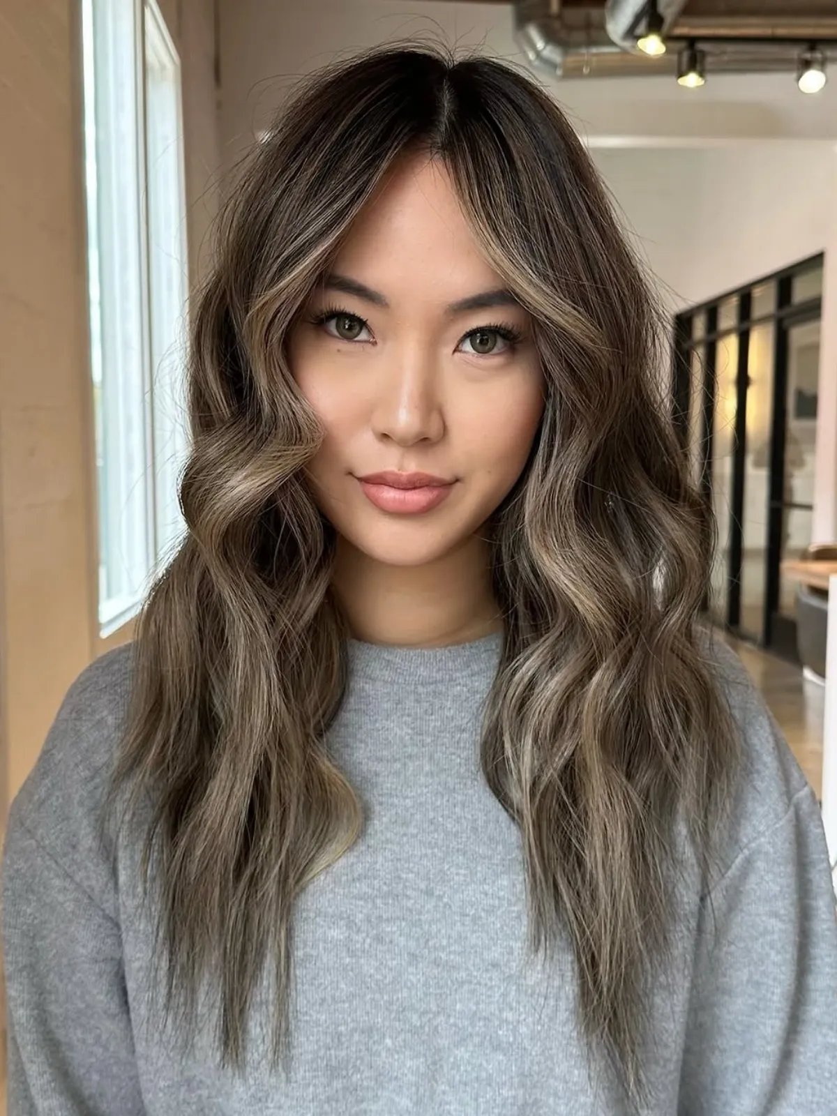 Sleek Dark Blonde Blowout — Blonde to Brunette Hair