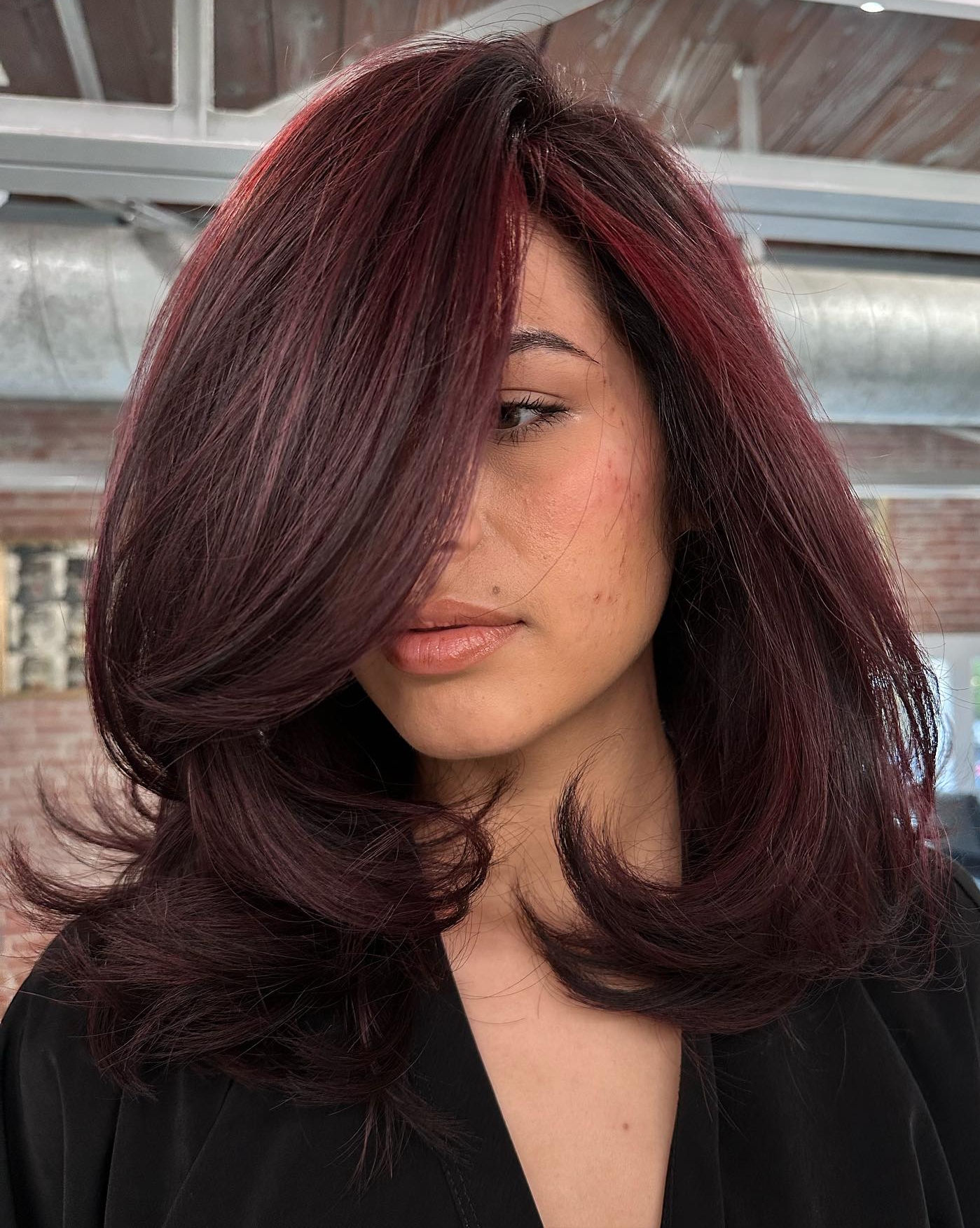 Deep Mahogany With Burgundy Highlights — Mahogany Hair Color