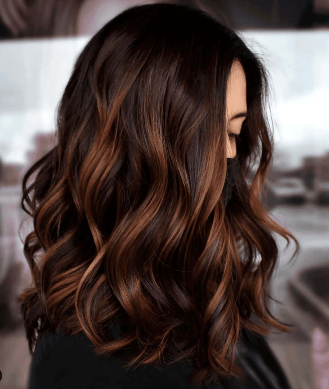 Chocolate Brown With Auburn Undertones Chocolate Brown With Auburn Undertones — Low Maintenance Winter Hair Colors