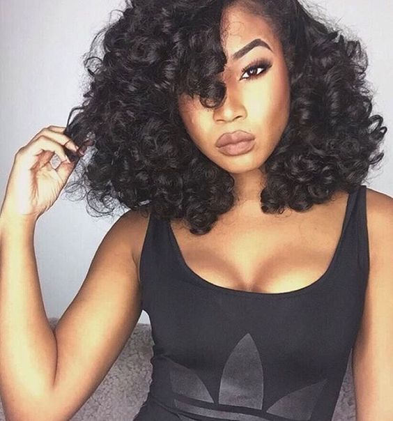 Voluminous Layered Curls to Shoulders — Winter Hairstyles for Black Women