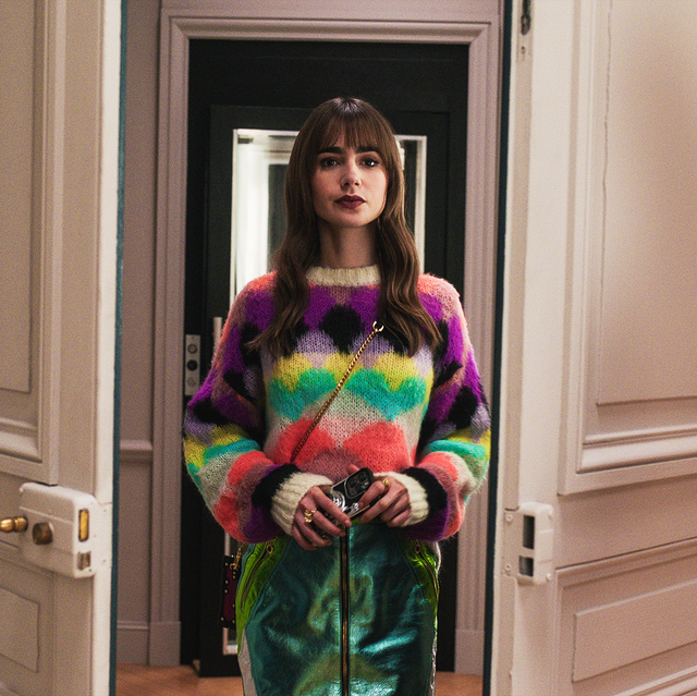 Vibrant Knit Sweater with a Metallic Green Skirt for a Playful Winter Look Vibrant Knit Sweater with a Metallic Green Skirt for a Playful Winter Look — Paris Winter Outfits