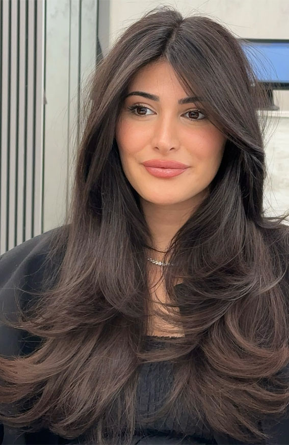 Long Visual Idea Long Visual Idea — Winter Hair Colors for Brunettes