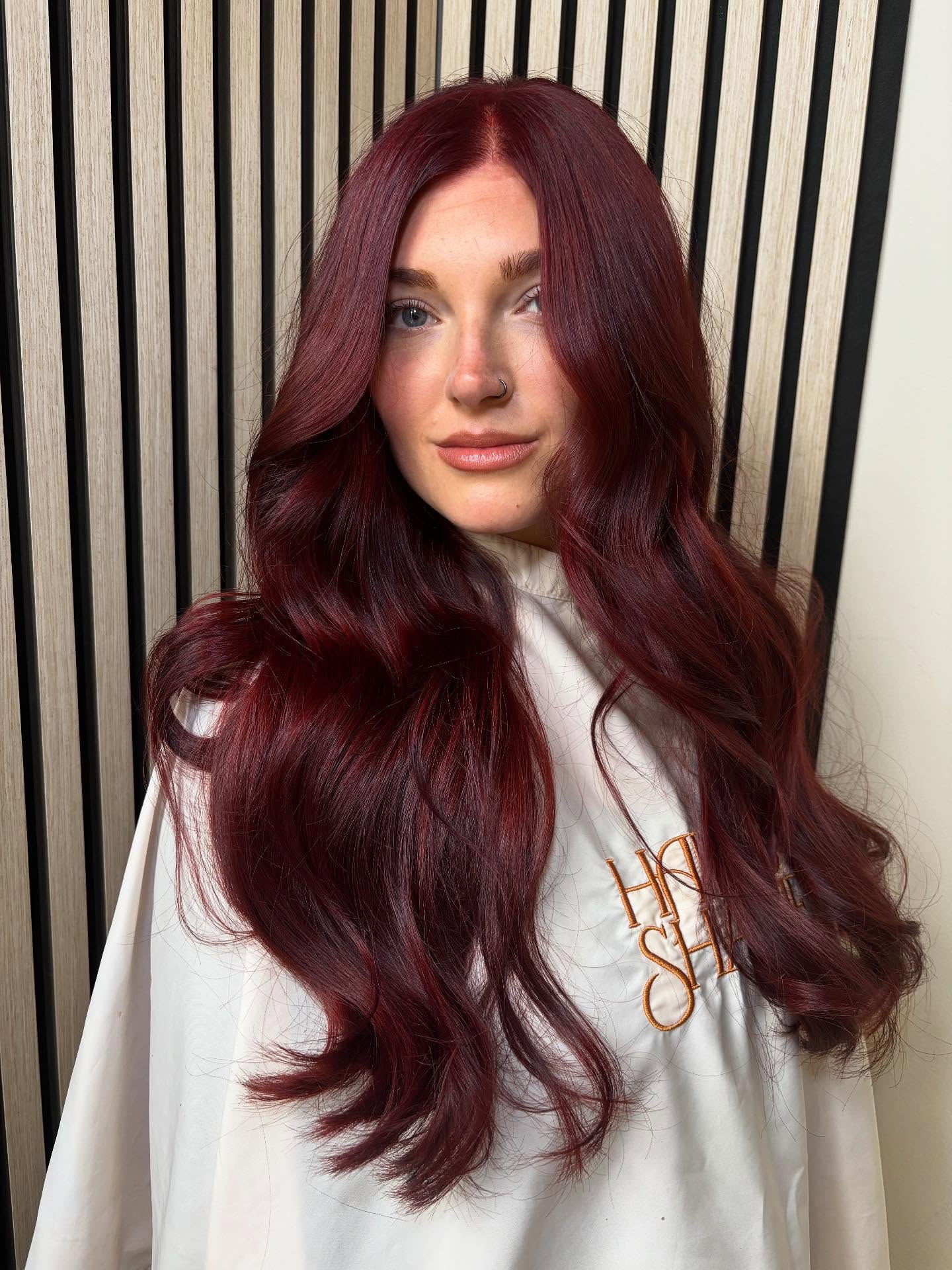 Thick Wavy Red Hair With Curtain Bangs Thick Wavy Red Hair With Curtain Bangs — Winter Haircuts with Bangs
