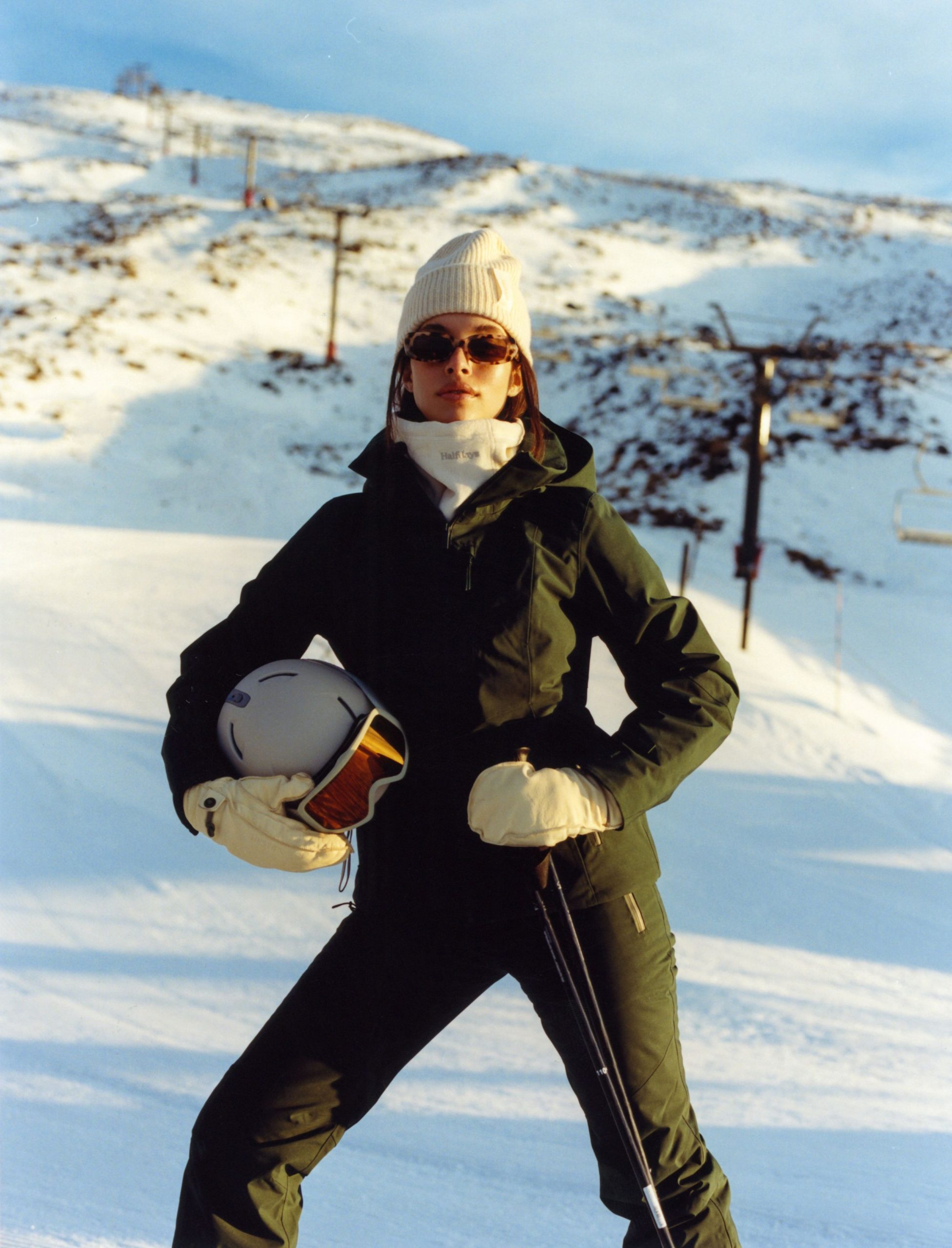 Functional Elegance: Ski Suit for a Snowy Adventure Shoot — Winter Photoshoot Outfits