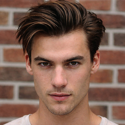 Medium Slicked Back With Subtle Highlights — Winter Hairstyles for Men