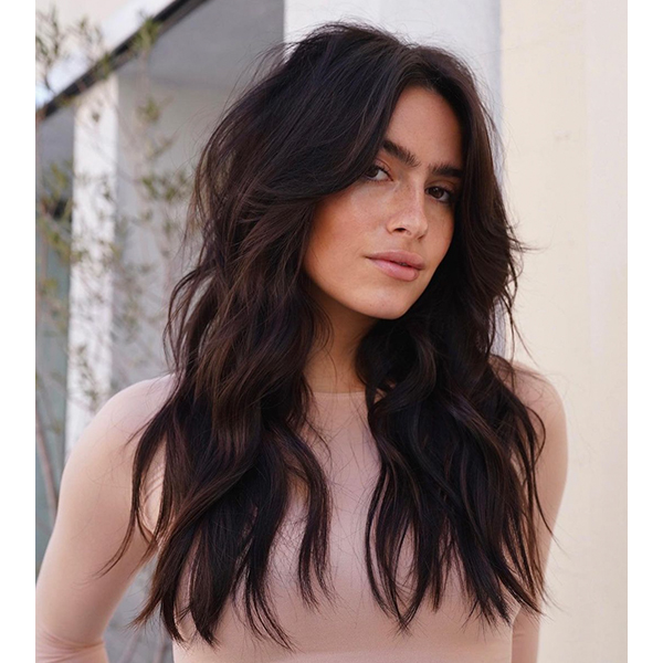 Shag Haircut With Choppy Bangs Shag Haircut With Choppy Bangs — Winter Haircuts for Long Faces