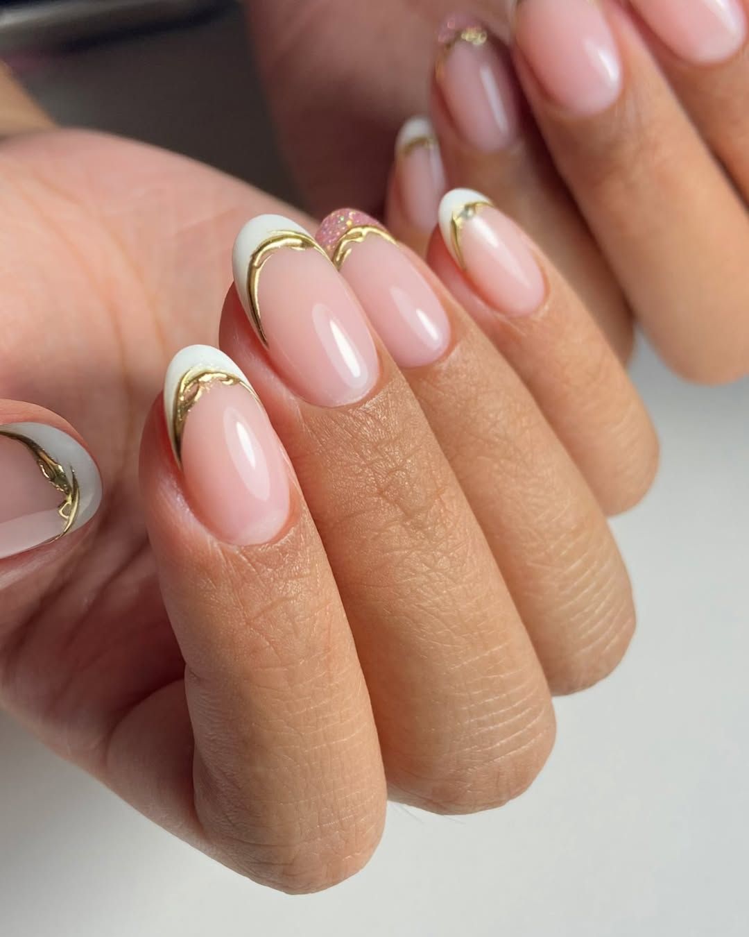 Visual Idea — Winter French Tip Nails