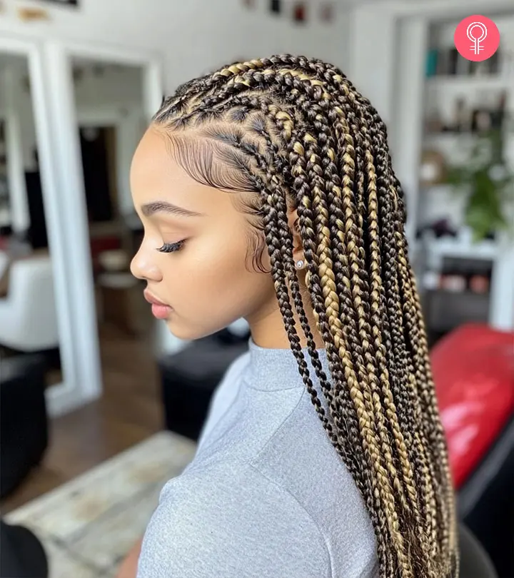 Loose Knotless Braids with Baby Hairs Loose Knotless Braids with Baby Hairs — Winter Braided Hairstyles