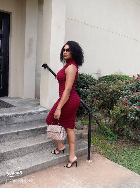 Textured Burgundy Knit Dress for Casual Outings — Burgundy Outfits