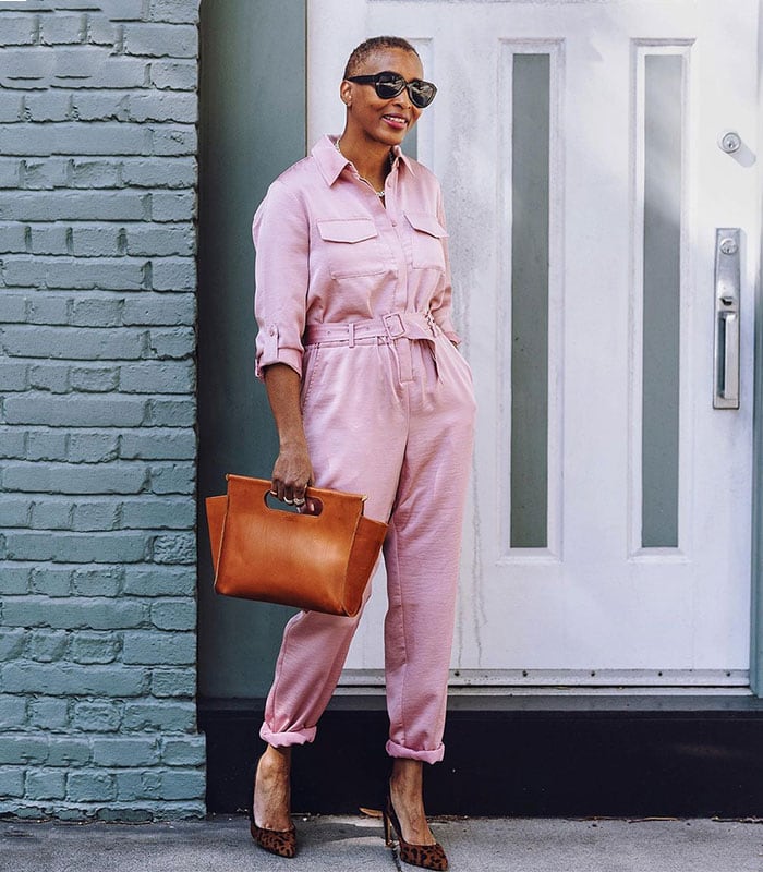 Satin Jumpsuit and Leopard Heels for a Las Vegas Statement Satin Jumpsuit and Leopard Heels for a Las Vegas Statement — Las Vegas Winter Outfits