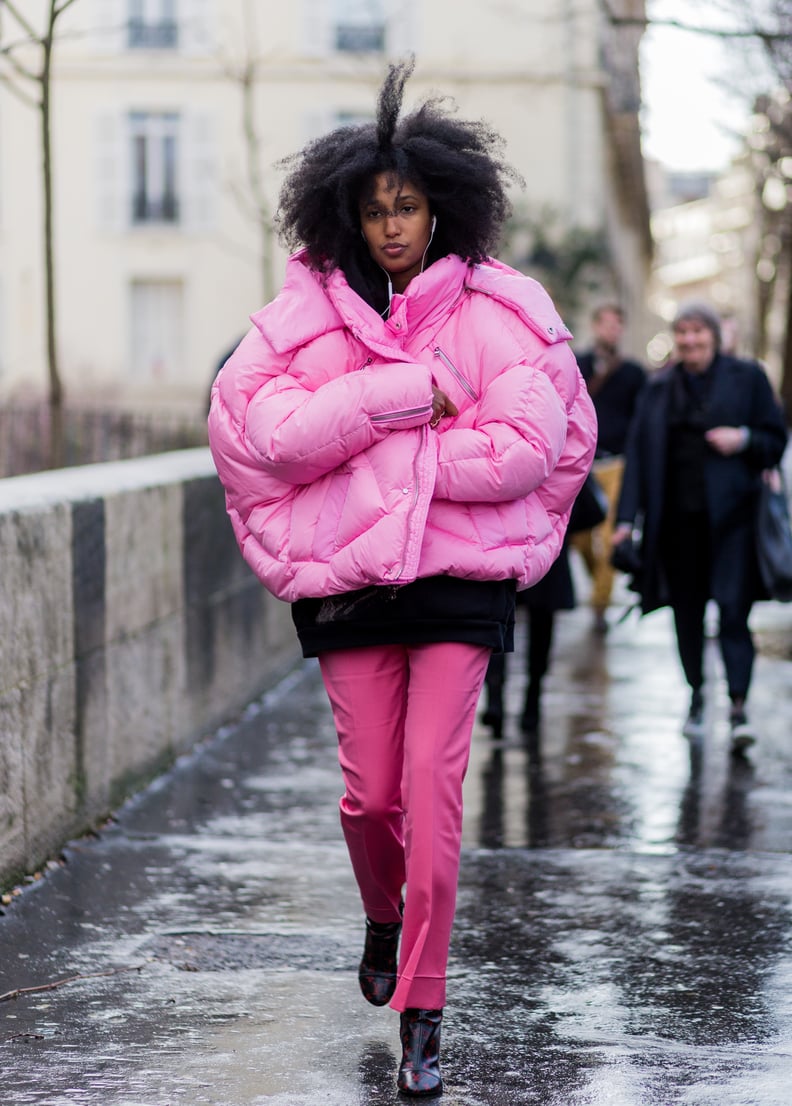 Bold Hot Pink Puffer Jacket for Street Style Bold Hot Pink Puffer Jacket for Street Style — Colorful Winter Outfits
