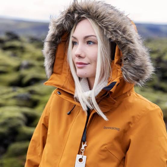 Ochre Winter Jacket with Fur-Lined Hood for Travel Ochre Winter Jacket with Fur-Lined Hood for Travel — Iceland Winter Outfits