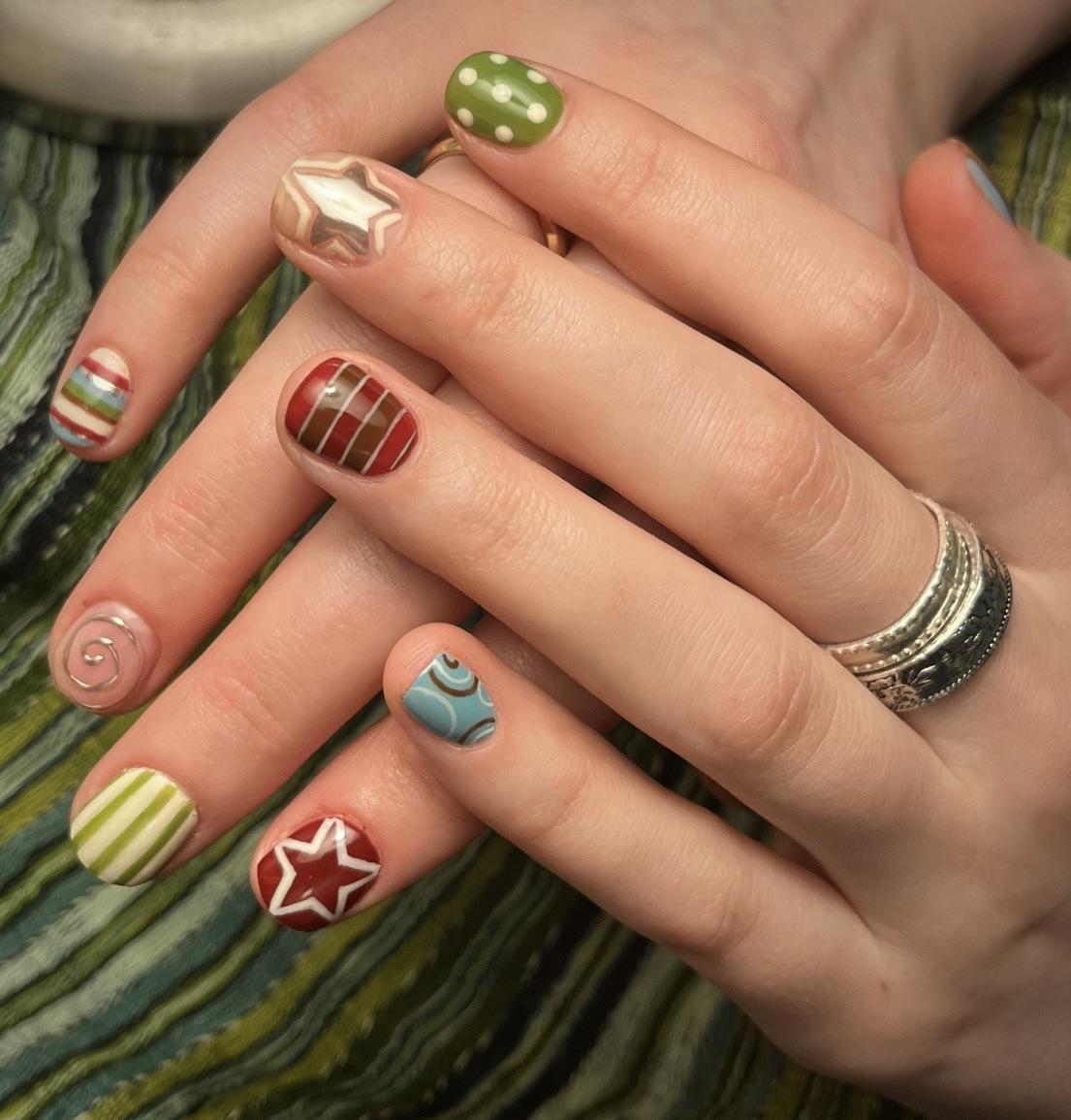 Eclectic Playful Visual Idea Eclectic Playful Visual Idea — Short Nail Designs