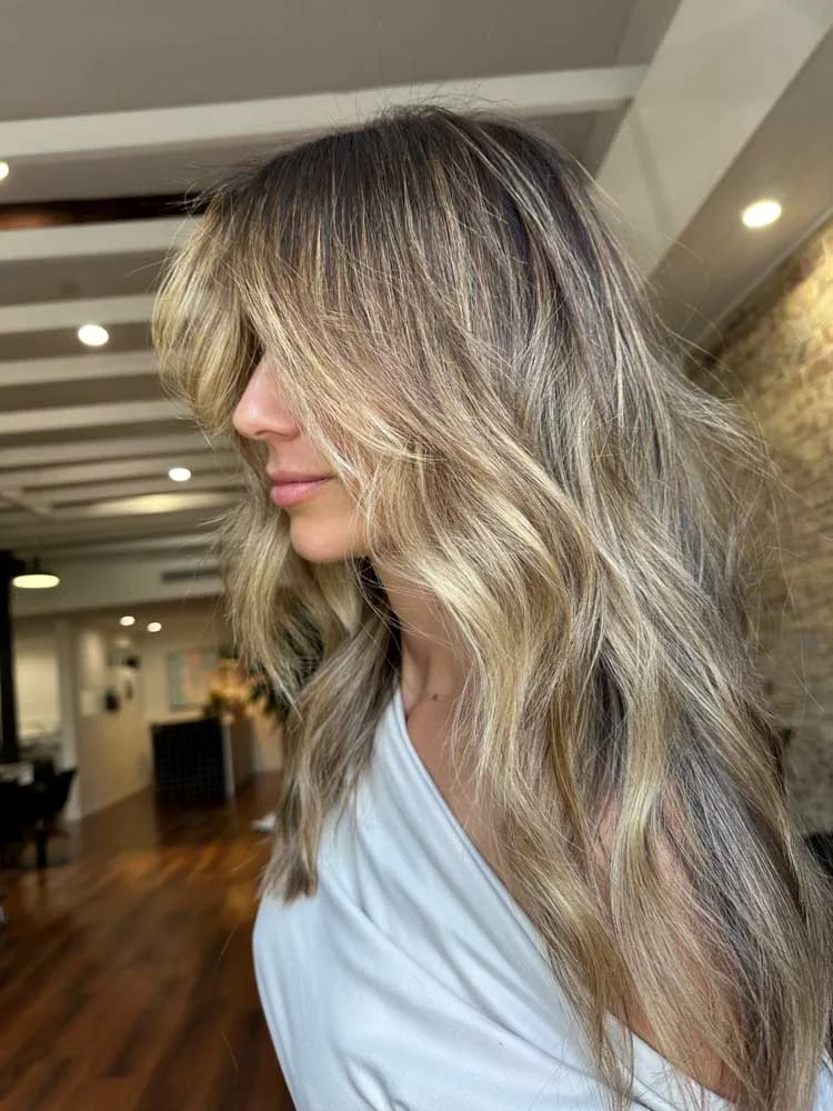 Ash Blonde Layers With Curtain Bangs — Winter Layered Haircuts
